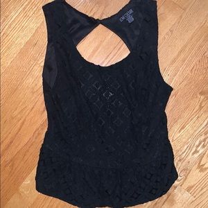 Black lace tank top
